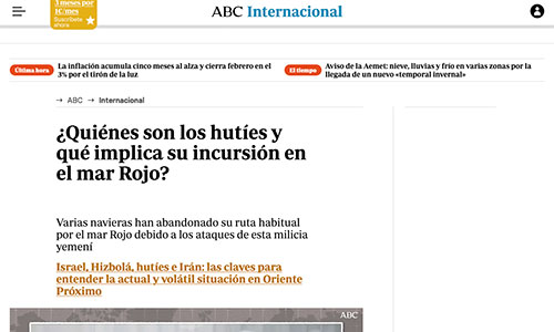 Captura de pantalla de la noticia