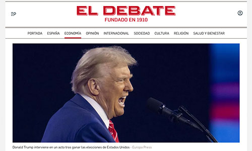 Captura de pantalla de la noticia